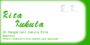 rita kukula business card